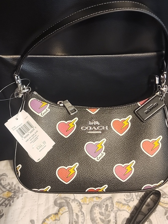 Coach Handbags - Coach Teri Shoulder Bag Heart Bolt Print